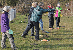 Dirk Haase beim Training mit den Münsteranerinnen. Foto: Werner Szybalski